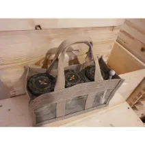 Plasa cadou pentru 3 borcane 1kg miere