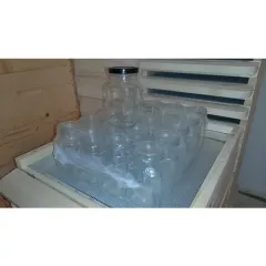 Borcan sticla 300 ml patrat, cu capac, pentru miere picture - 1
