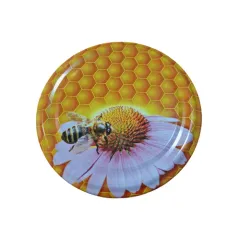 Capac borcan 370ml (TO 66) albina pe floare de musetel picture - 1