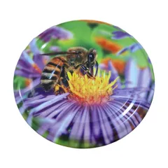 Capac borcan 720ml (TO 82) albina pe floare mov picture - 1