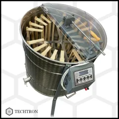 Centrifuga apicola combinata 20 rame multietajat 3/4 radial sau 4 rame cuib 1/1 tangential, inox alimentar AISI 304, Ø750 mm, electrica 220V/12V 280W si manuala, Techtron picture - 7