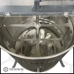 Centrifuga apicola combinata 20 rame multietajat 3/4 radial sau 4 rame cuib 1/1 tangential, inox alimentar AISI 304, Ø750 mm, electrica 220V/12V 280W si manuala, Techtron picture - 6
