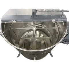 Centrifuga apicola combinata 20 rame multietajat 3/4 radial sau 4 rame cuib 1/1 tangential, inox alimentar AISI 304, Ø750 mm, electrica 220V/12V 280W si manuala, Techtron picture - 3