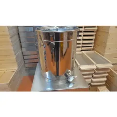 Maturator inox alimentar 80 kg miere 57 litri, canea inox si manere si inchidere capac picture - 1
