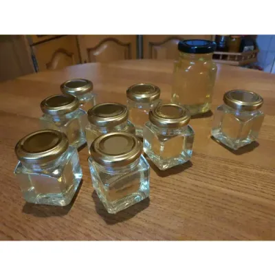 Borcan sticla 106 ml patrat, cu capac, pentru miere picture - 3