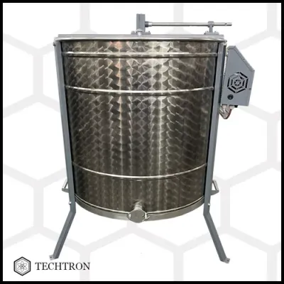 Centrifuga apicola combinata 20 rame multietajat 3/4 radial sau 4 rame cuib 1/1 tangential, inox alimentar AISI 304, Ø750 mm, electrica 220V/12V 280W si manuala, Techtron picture - 8