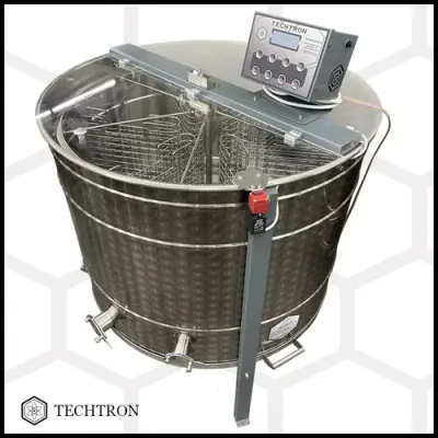 Centrifuga apicola reversibila 6 rame cuib 1/1, inox alimentar AISI 304 0.8 mm, Ø950 mm electrica 220V/12V, full automat, Techtron picture - 5