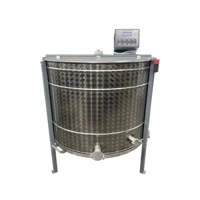 Centrifuga apicola reversibila 6 rame cuib 1/1, inox alimentar AISI 304 0.8 mm, Ø950 mm electrica 220V/12V, full automat, Techtron