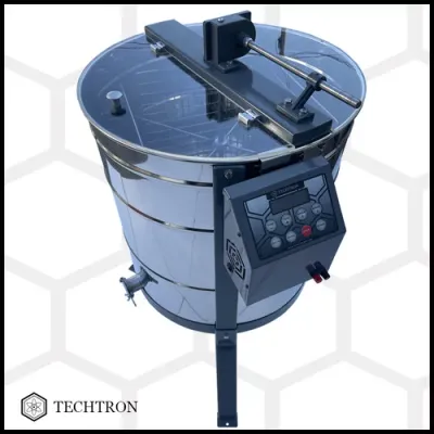 Centrifuga apicola tangentiala 4 rame inox alimentar, manuala si electrica 12V/220V, 200W, Techtron