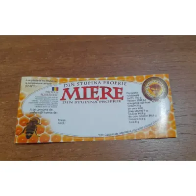 Etichete miere din stupina proprie 100 buc
