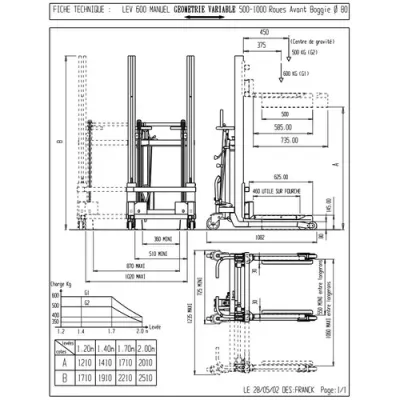 LEV 600 carucior cu lift, inaltime ridicare 1.7 m picture - 2