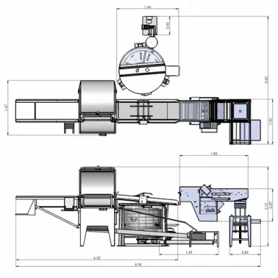 Linie profesională extracție miere cu descăpăcire patentată cu cuțite triunghiulare, macara premium, deboxer și extractor 90 rame cu umeraș – Delta Plus, Thomas