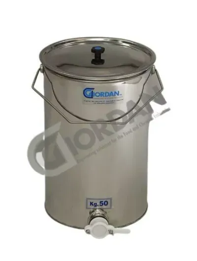 Maturator 50 kg miere, inox, cu toarta, canea plastic, Giordan
