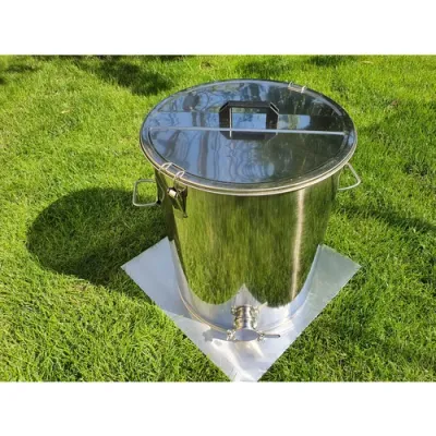 Maturator inox alimentar PRO 75 kg cu manere si inchidere capac