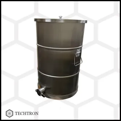 Maturator miere 100kg, inox alimentar 304, 0.8 mm, Ø400 mm, canea inox si manere picture - 1