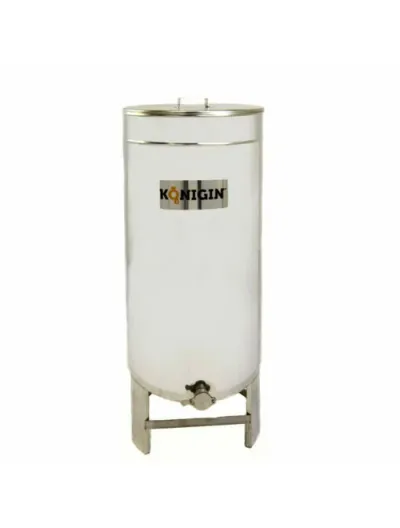 Maturator miere din inox cu picioare, capac si canea 200 L, Konigin
