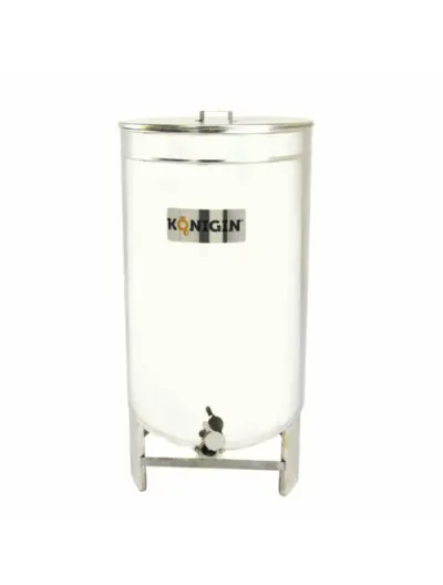 Maturator miere din inox cu picioare, capac si canea 300 L, Konigin