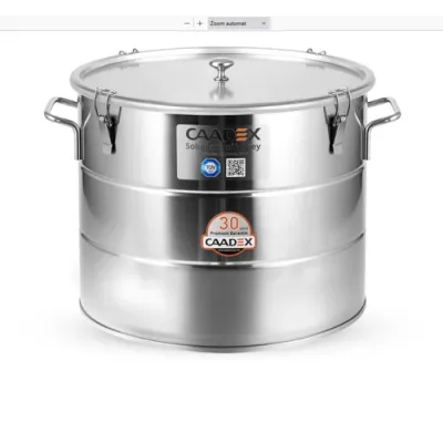 Maturator premium Caadex, 35kg, manere, cleme de inchidere si garnitura la capac
