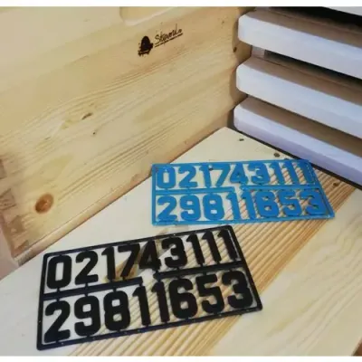Placa 17 cifre numerotat stupi