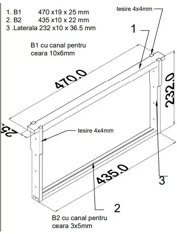 Rame stupi tei, multietajat 3/4, model canadian pentru faguri de plastic si ceara, gaurite - 25 bucati picture - 1