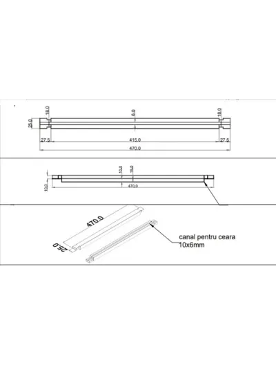Rame stupi tei, multietajat 3/4, model canadian pentru faguri de plastic si ceara, gaurite - 25 bucati picture - 2
