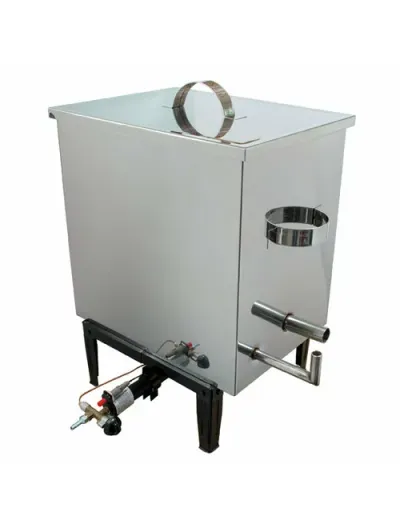 Topitor de ceara cu aburi din inox cu arzator pentru 7 rame, Lyson