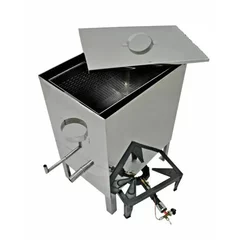 Topitor de ceara cu aburi din inox cu arzator, pentru  9-12 rame, cu pereti izolati, Lyson