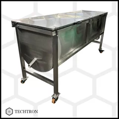 Topitor inox de ceara cu abur, rezistenta electrica 2 x 4 kW, 380V, pentru 50 rame cuib