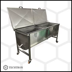 Topitor inox de ceara cu abur, rezistenta electrica 2 x 4 kW, 380V, pentru 50 rame cuib