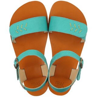 OUTLET Barefoot sandals VIBE V2 - Golden Turquoise picture - 1