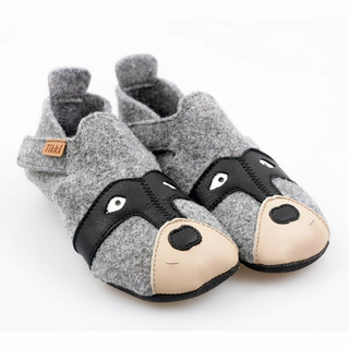 Wool slippers ZIGGY - Raccoon18-40 EU