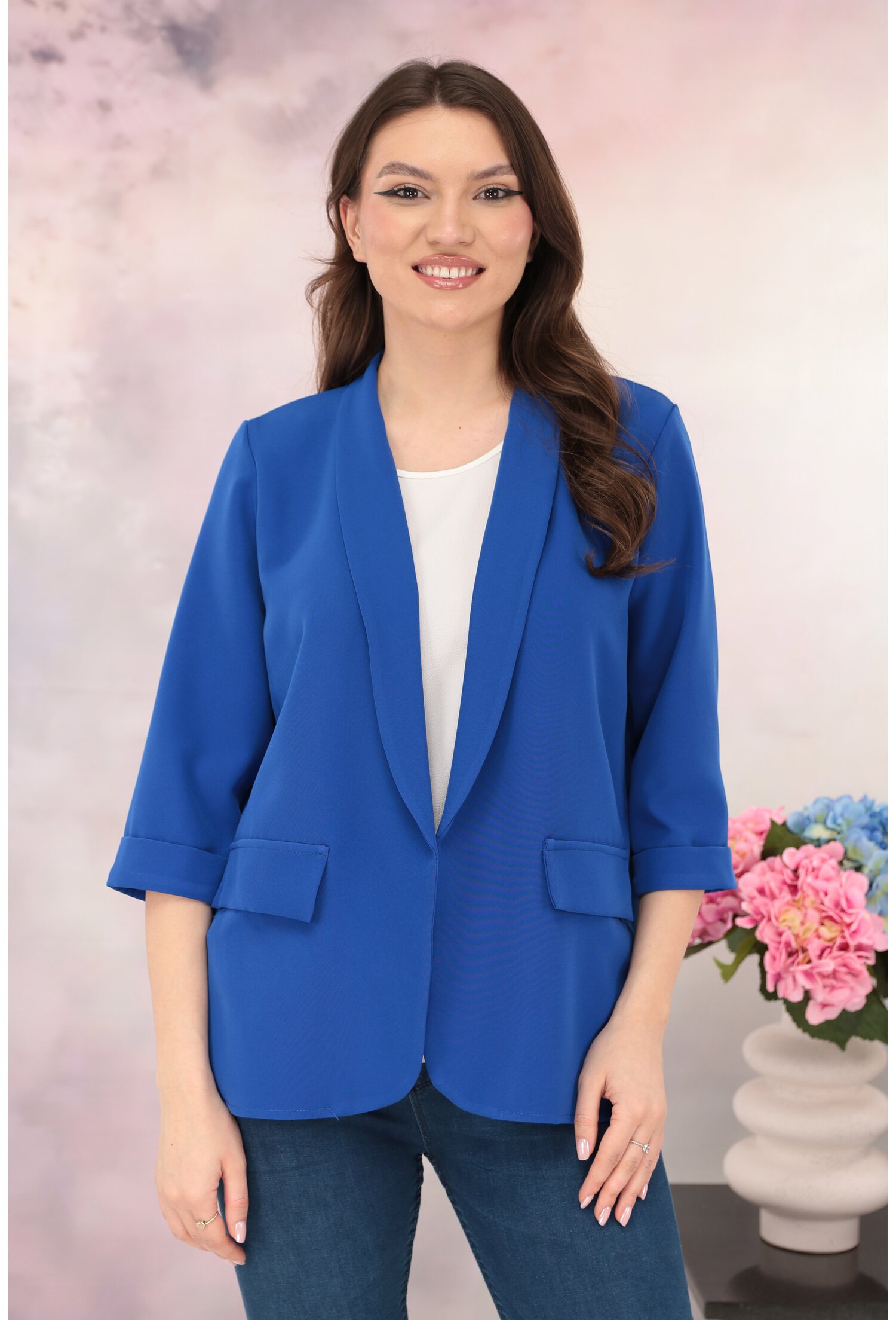 Blazer lejer albastru-regal