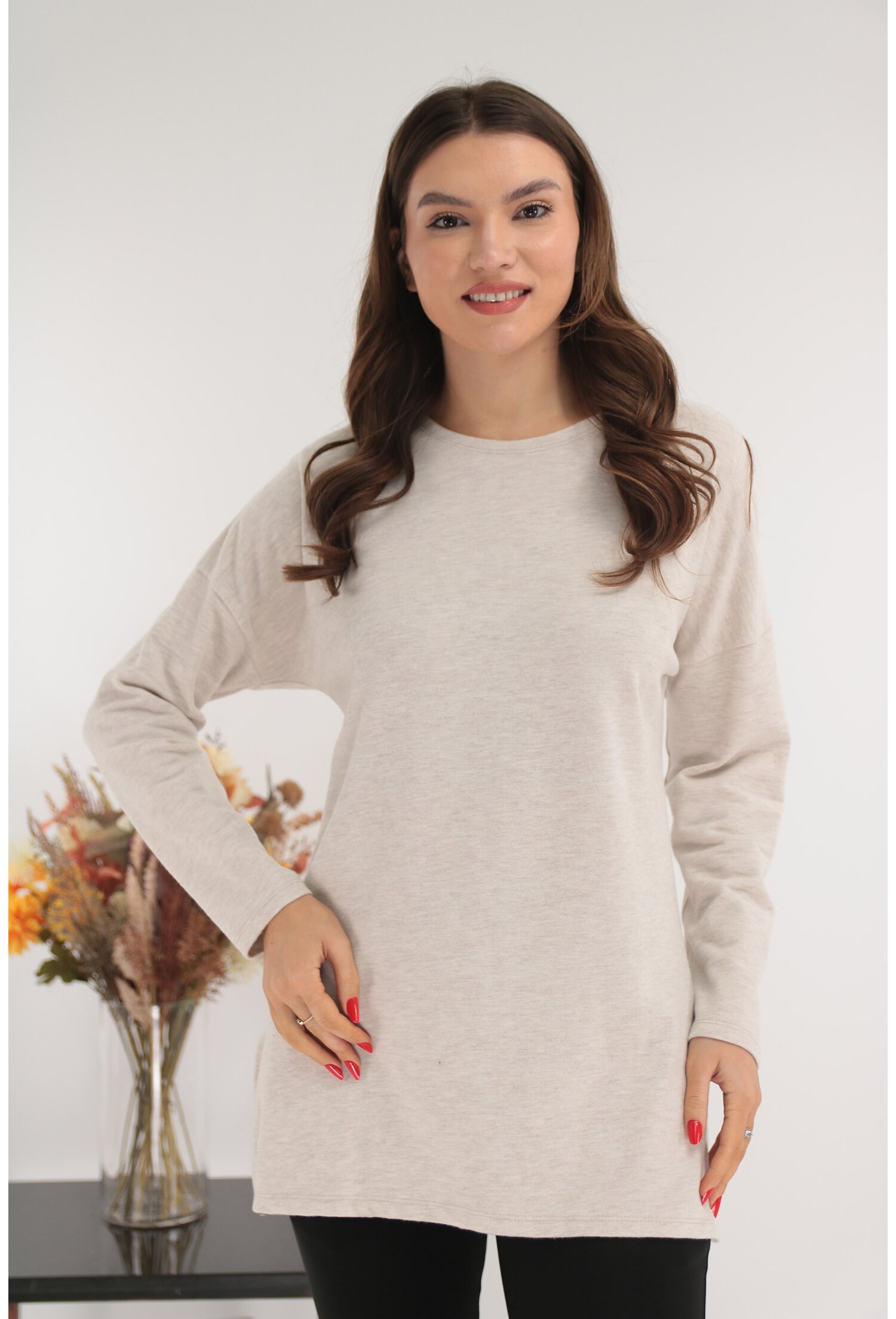 Bluza din bumbac ivory