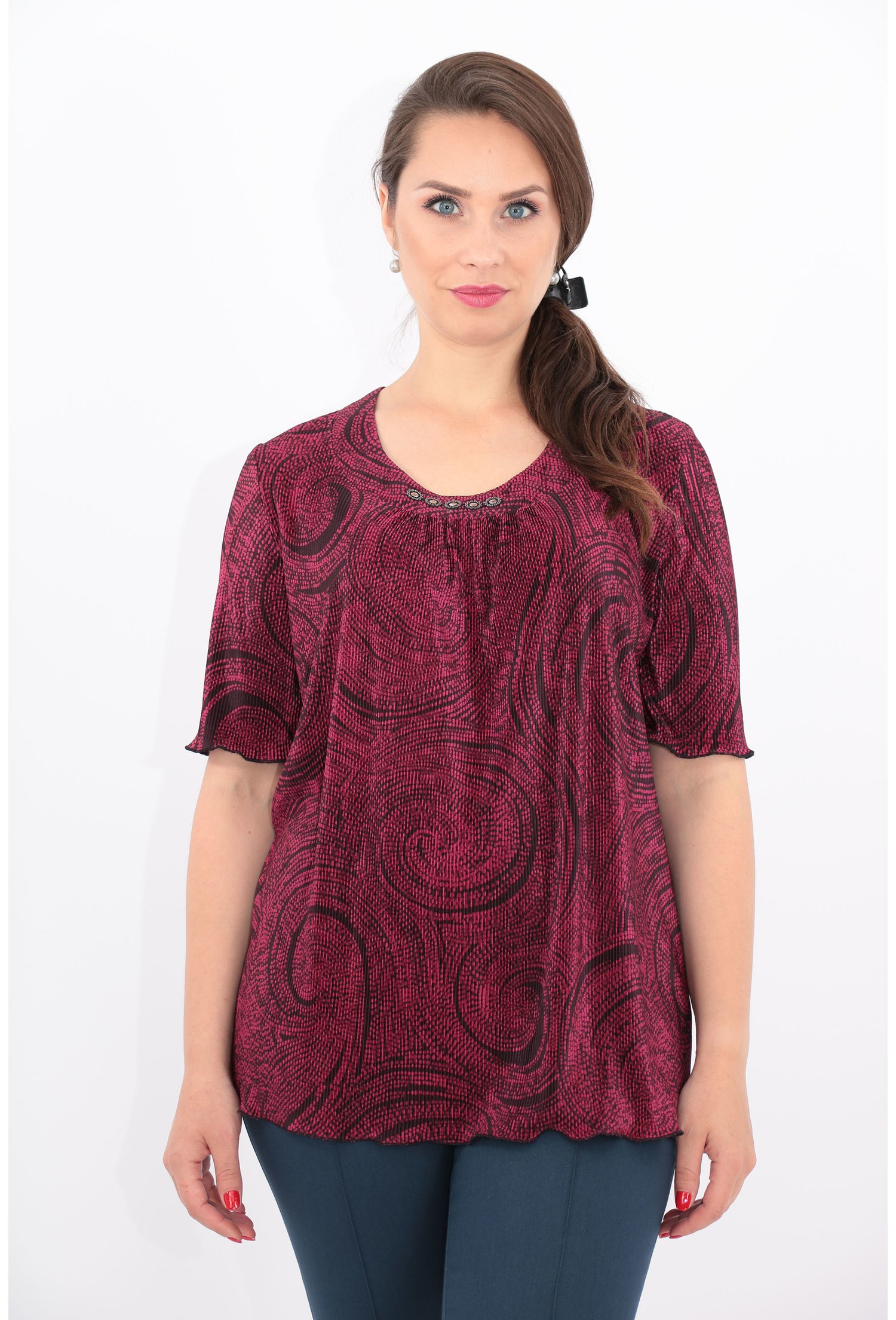 Bluza din matase plisata