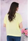 Bluza din vascoza galbena cu elastic la tiv