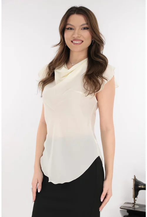 Bluza eleganta din voal ivory