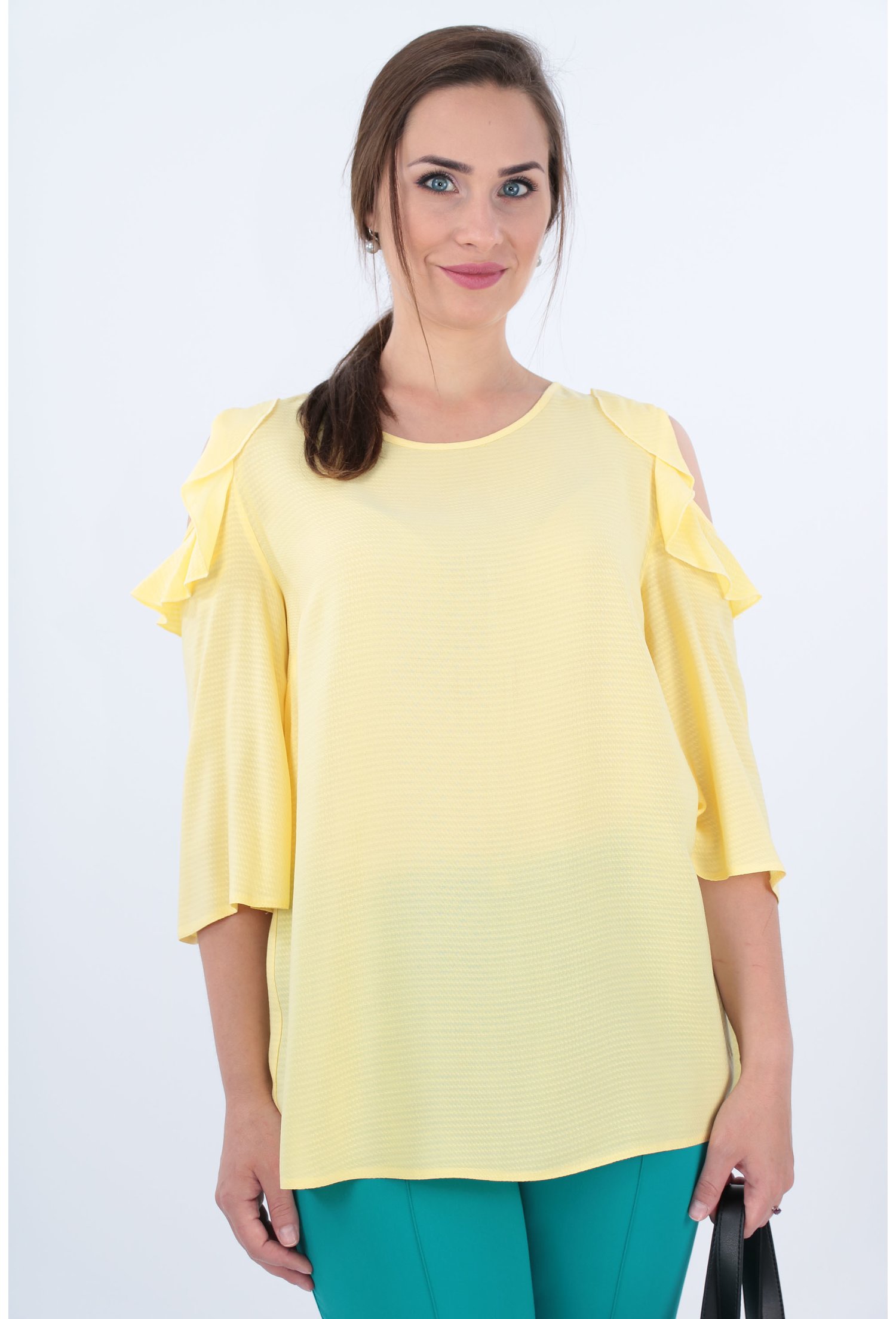 Bluza galbena din vascoza