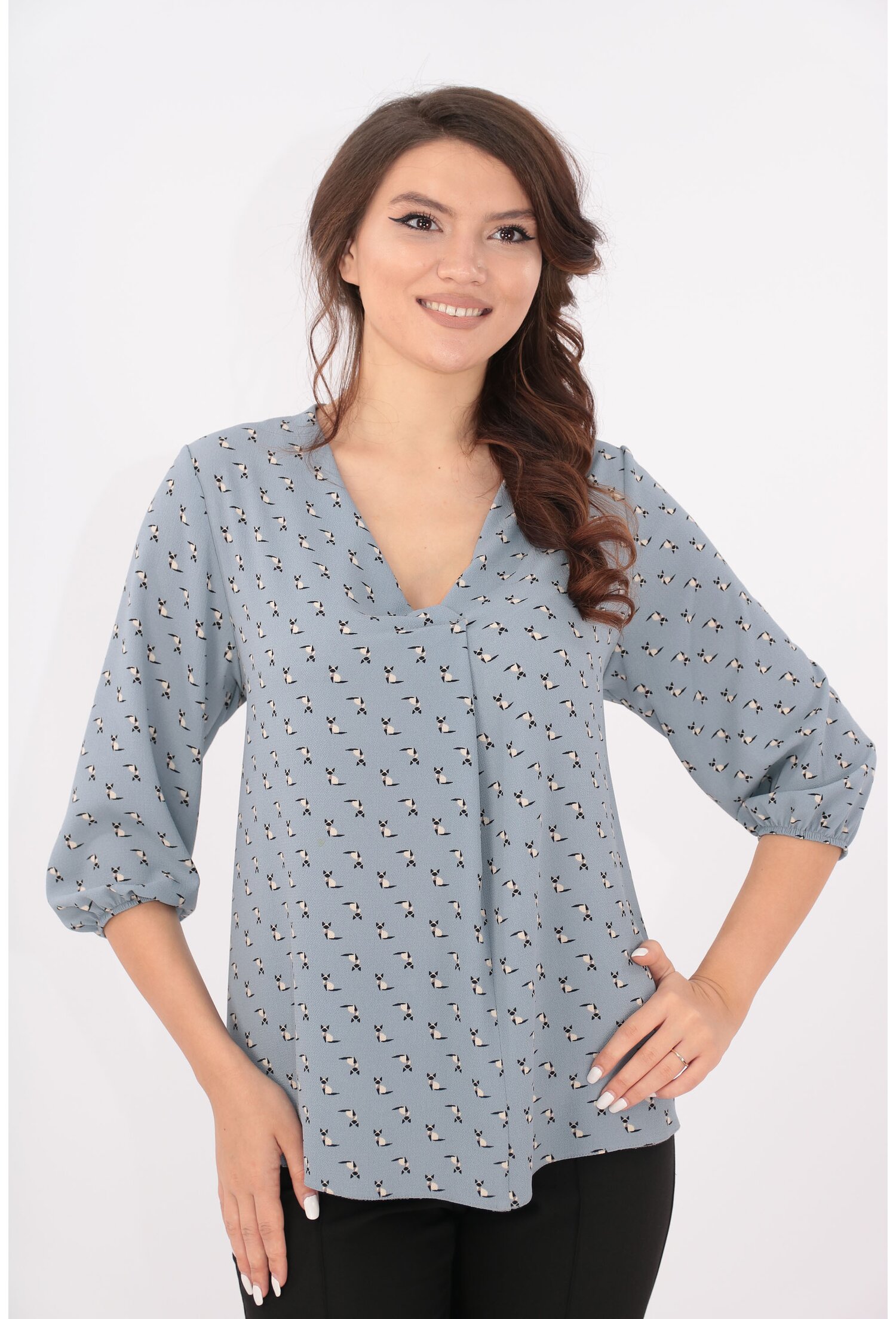 Bluza gri cu pisicute