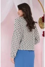 Bluza lejera cu imprimeu geometric bej
