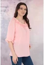 Bluza lejera roz din voal