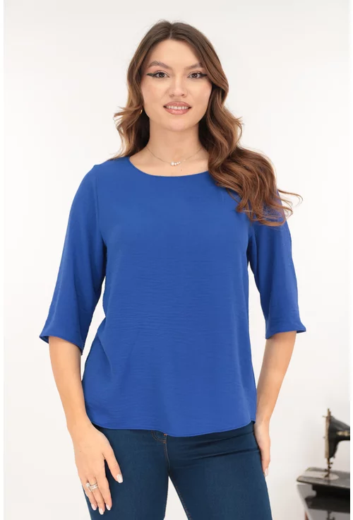 Bluza lejera uni albastru-regal