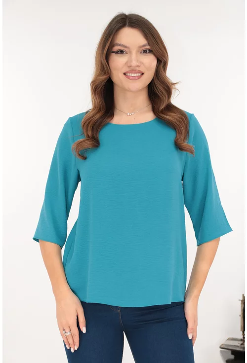 Bluza lejera uni turcoaz