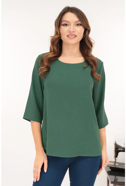 Bluza lejera uni verde-smarald