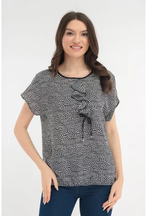 Bluza neagra cu buline albe cu jabou