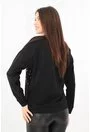 Bluza neagra cu paiete si perle