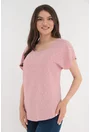 Bluza roz-pudra cu buline 3D
