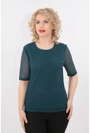 Bluza verde din dantela