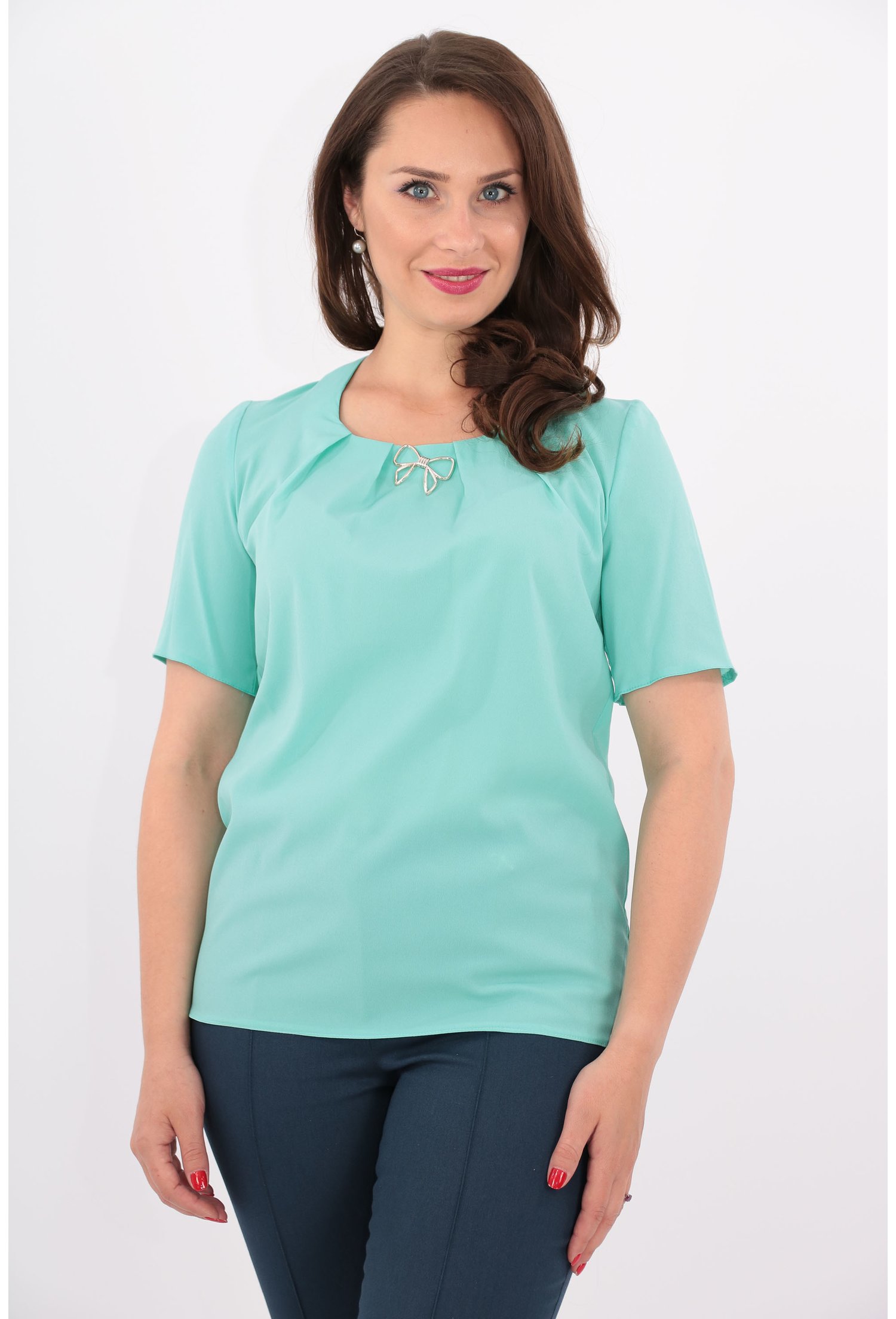 Bluza vernil din voal