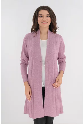 Cardigan lila tricotat model spic