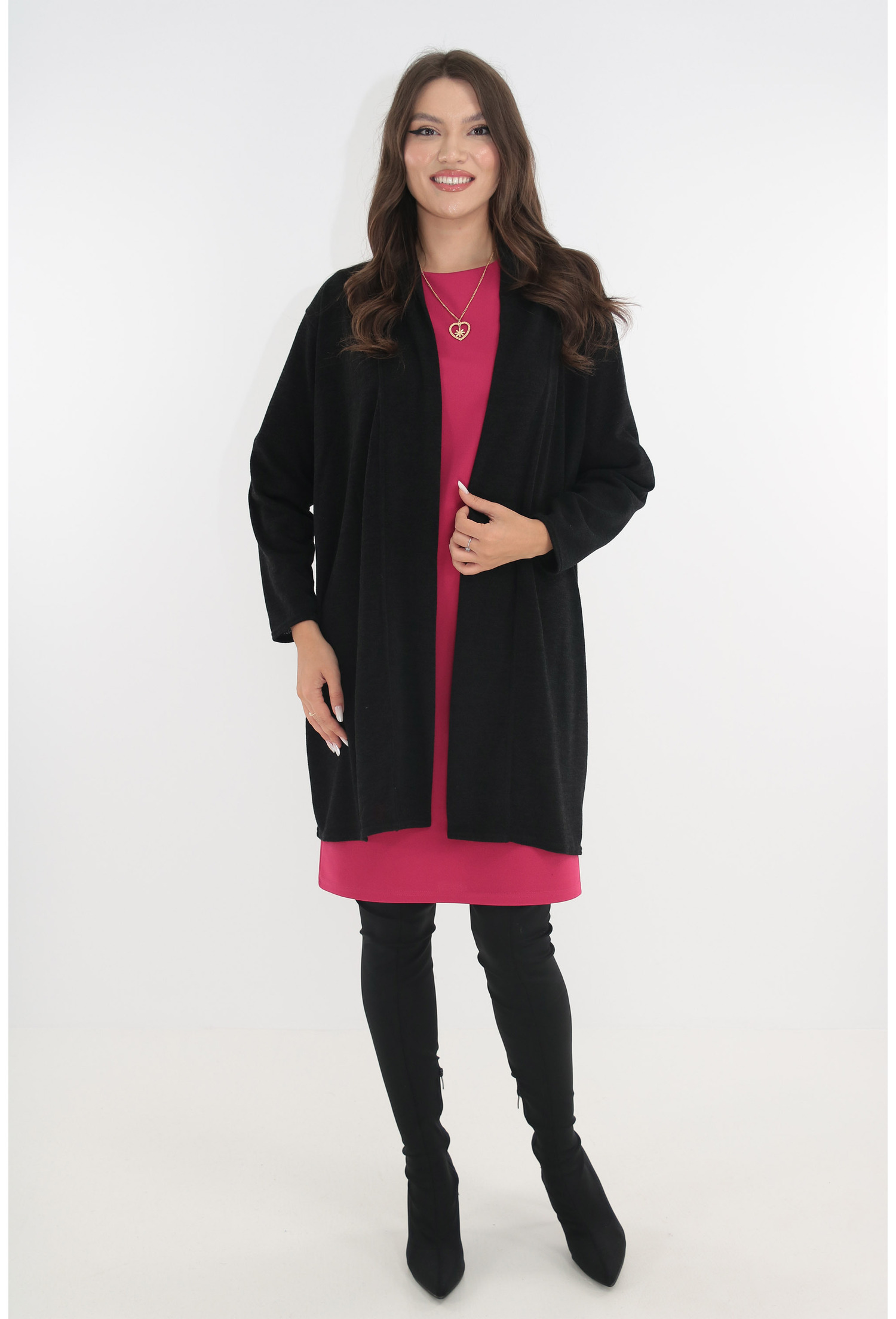 Poze Cardigan tricotat negru